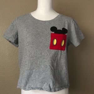 Disney Cropped Mickey pocket